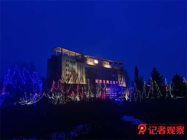 彩燈映襯下的礦山夜景 (2)